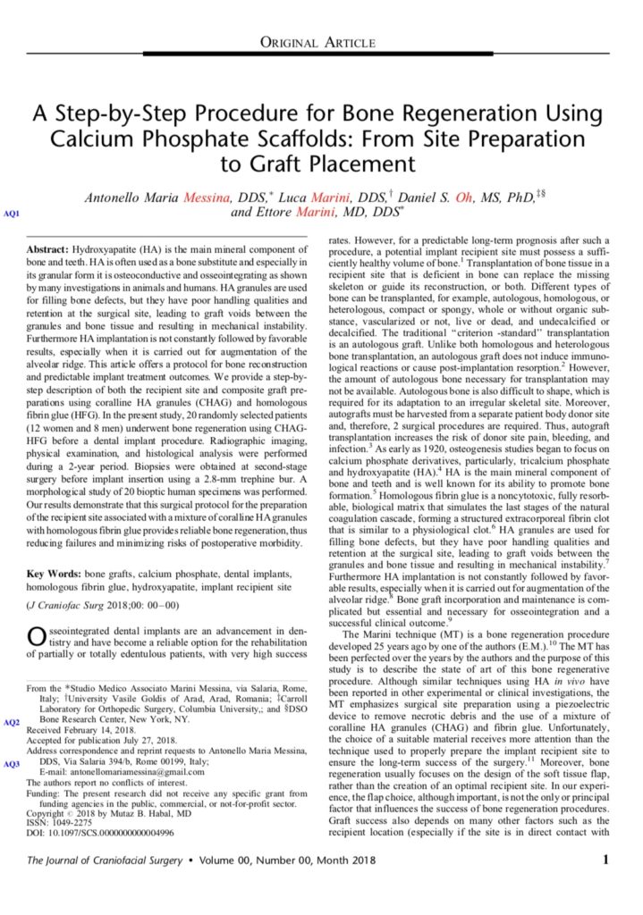 Step by step bone regeneration.