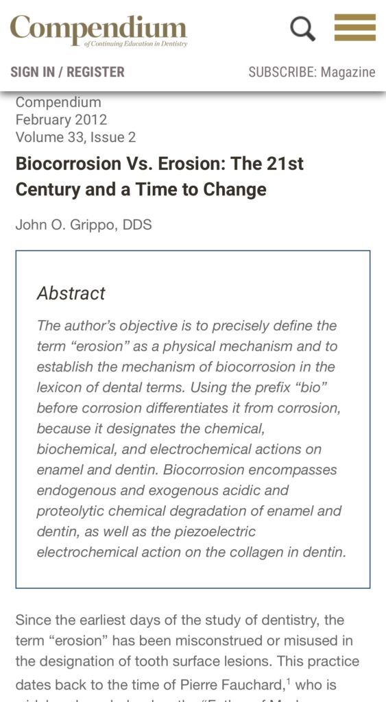 Biocorrosion vs. Erosion: the 21st century and a time to change